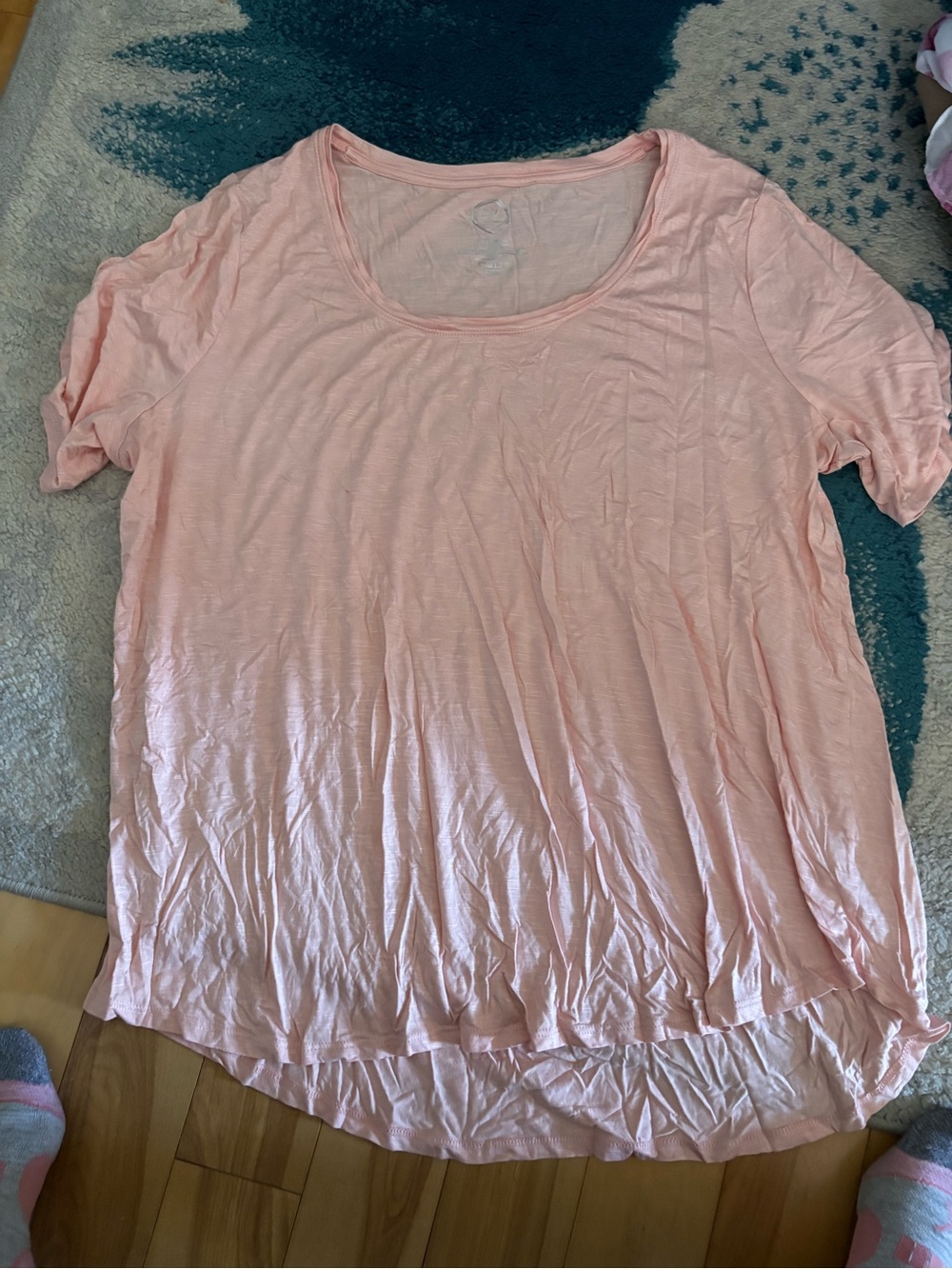 Maurices Pale Pink Scoop Neck Short Sleeve Tee